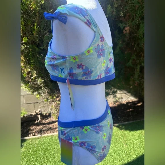 NWT Teens 13-15yrs Hurley UPF 50+ Crop Top Tankini Swimsuit Set size XL - Picture 4 of 10